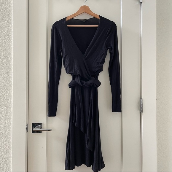 Ralph Lauren Black Label Carlyna Surplice Jersey Faux Wrap Dress Size S - Picture 3 of 7